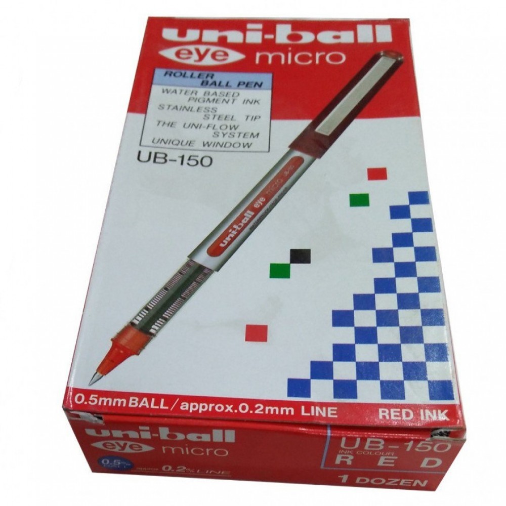 Uniball Eye Micro Ball Pen - 12 Pieces - Red, Blue & Black - Sale price - Buy  online in Pakistan - Farosh.pk