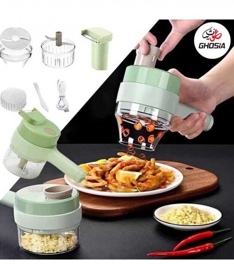 4 in 1 Handheld Electric Vegetable Cutter Set, Vegetable Chopper