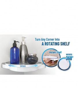 Reviews of Instahang 360 Degree Rotating Shelf No Need To Punch Corner Shelf Storage Organizer Online Shopping in Pakistan Customer Review Farosh.pk